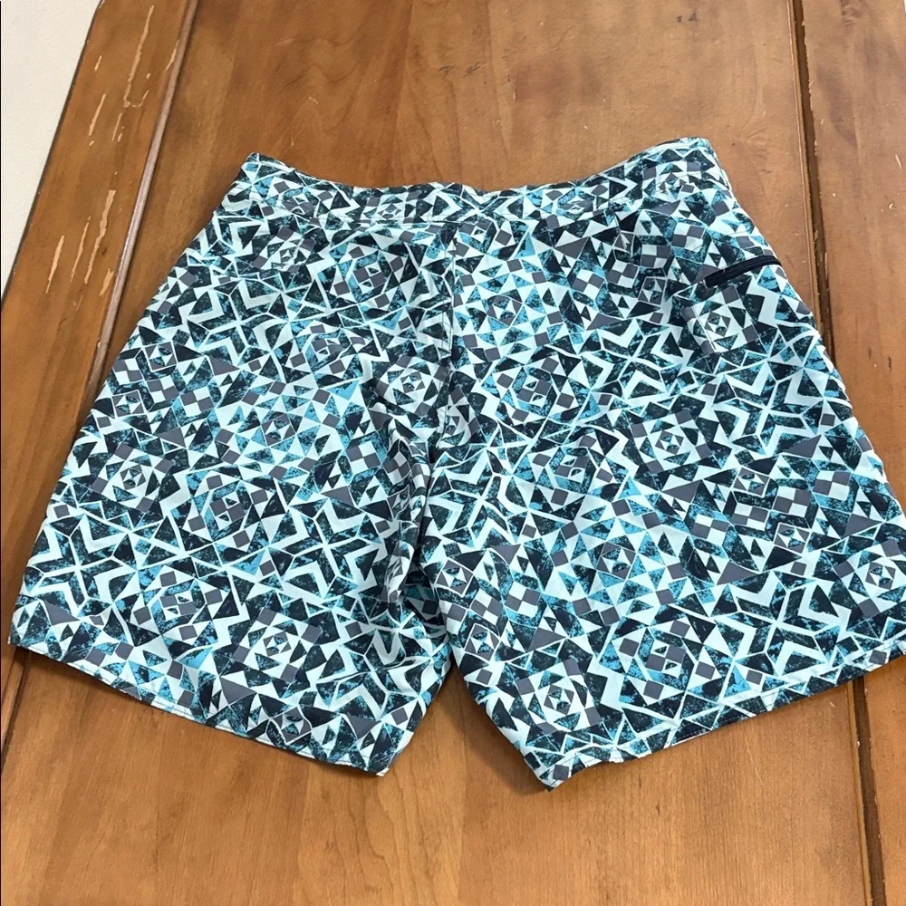 Patagonia Men's Blue Geometric Board Shorts Size 34